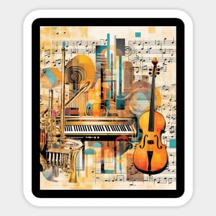 Instrument Collage Sticker